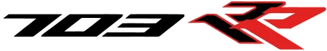 Zontes motos Argentina - Logotipo 703RR en blanco, negro y rojo